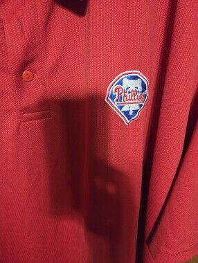 Philadelphia Phillies Red Polo Shirt with Team Patch